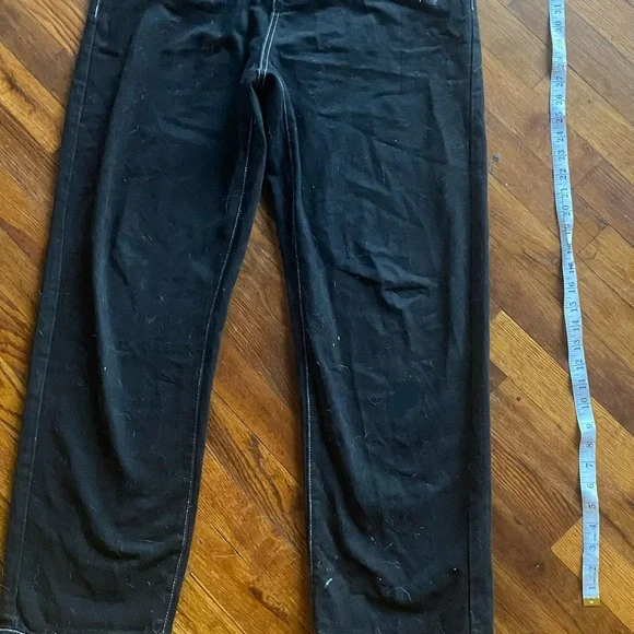 JNCO Black Straight Jeans with White Skull Back Pockets - Picture 2 of 3